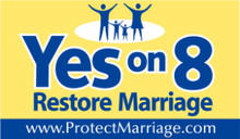 Prop 8 yard sign calling to defend heterosexual marriage